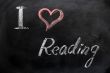 I love reading - text written on a blackboard
