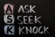 Acronym of ASK - Ask,Seek,Knock