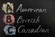 Acronym of ABC - American, British, Canadian