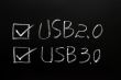 USB 2.0 and USB 3.0 check boxes