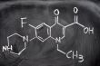 Chemical structures on a blackboard
