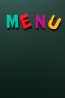 Menu on a blackboard