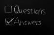 Check boxes of questions and answers