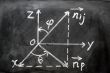 Maths formulas written on blackboard