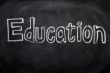 Education written on a blackboard