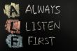 Acronym of ABC - Always Listen First