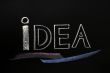 Idea written with chalk
