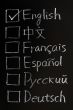 Check boxes of different languages