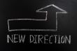New direction with a big arrow