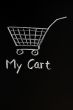 Shopping cart drawn with chalk
