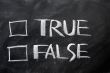True and false check boxes