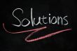 Solutions written on blackboard