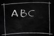 ABC written on blackboard