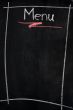 Menu written on blackboard