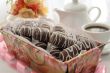 Gingerbread with chocolate in a box with 