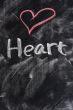 Heart on blackboard