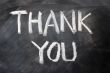 Thank you written on blackboard