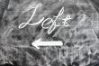 Left written on blackboard