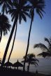 Landscape on beach at sunrise