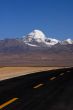 Landscape of snow-capped mountains