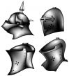 set of ancient helms