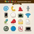 Vector Hand Draw Communication Icon Set