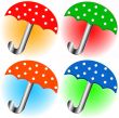 Set of umbrellas