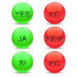 Buttons yes and no