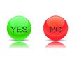 Buttons yes and no