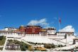 Landmark of the famous Potala Palace in Lhasa Tibet