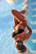 woman in black bikini
