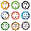 Nine pdf download icons