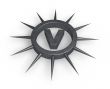 spiky letter v