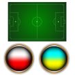 Football field and signs of Poland 