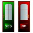 Buttons yes and no 