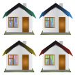 Four one-storeyed houses