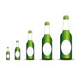 Five bottles of the different size