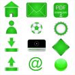 Green web icons