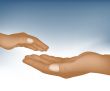 Father`s and baby`s hands