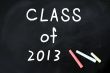 Class of 2013 on a blackboard 