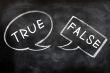Speech bubbles for True and False