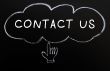 `Contact us` with a hand cursor