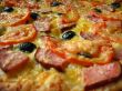 The tasty appetizing pizza