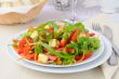 Vegetable salad with grilled cheese