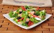 Vegetable salad with tuna and egg