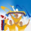 Crowd of soccer fan