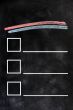 Blank form on a blackboard background