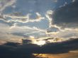 Evening landscape with clouds