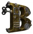 steampunk letter b