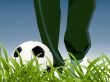 coach and football between grass